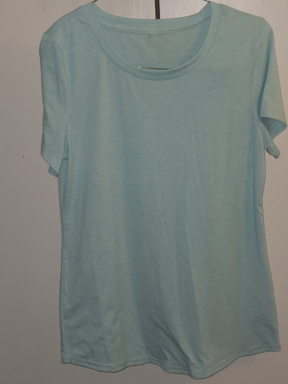Classic Crew Neck Short Sleeve Tee in Light Aqua